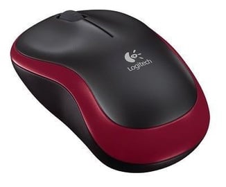 Datorpele Logitech M185, melna/sarkana