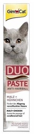 Пищевые добавки, витамины для кошек Gimborn Duo-Paste Anti Hairball, курица, 0.05 кг