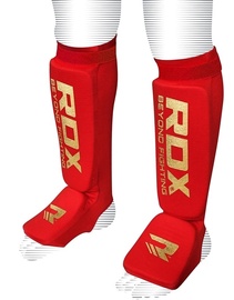 Защита голени и стопы RDX Shin Instep Guards HYP-SIR-M, красный, M