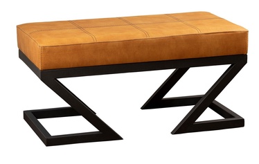 Пуф Kalune Design Ago Metal Profil Ayakli 591GRC1106, горчичный, 92 см x 46 см x 44 см
