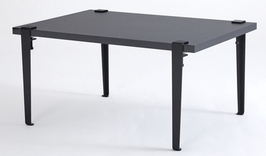 Kafijas galdiņš Kalune Design Neda, melna/antracīta, 60 cm x 90 cm x 45 cm