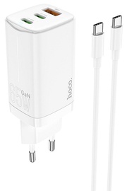 Зарядное устройство Hoco N16, USB/2 x USB-C, 100 см, белый