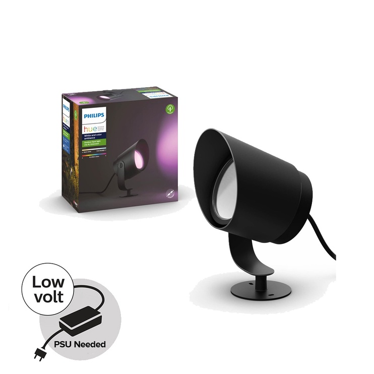Valgusti Philips Hue Lily XL, 15W, LED, IP65, must