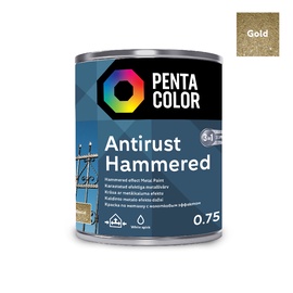 Emailvärv Pentacolor Anti Rust Hammered, läikiv, 0.75 l, kuldne