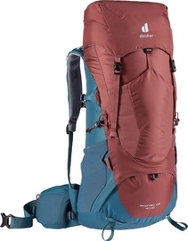Tūristu mugursoma Deuter Aircontact Lite, zila/sarkana, 50 l