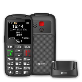 Mobilusis telefonas Estar Digni Talk Senior, juodas, 32MB/32MB