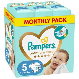 Autiņbiksītes Pampers Premium Care, 5 izmērs, 148 gab.