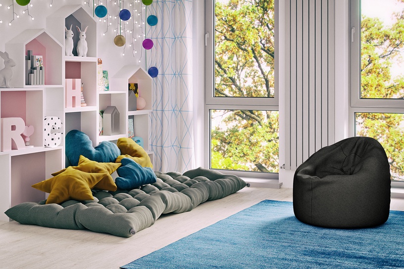Пуф Bondo Poco 10, серый, 120 см x 85 см x 120 см