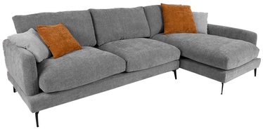 Kampinė sofa Daisy LC, pilka, dešininė, 98 x 293 cm x 88 cm