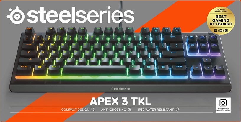 Клавиатура Steelseries Apex 3 TKL EN, черный