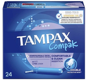 Higiēniskie tamponi Tampax Compak, 24 gab.