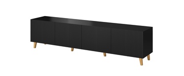 ТВ стол Cama Meble Pafos, черный, 200 см x 40 см x 52 см