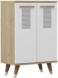 Kapp Kalune Design Asimo X, valge/tamm, 35 cm x 60 cm x 90.6 cm