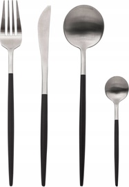 Galda piederumu komplekts Secret de Gourmet Ida, sudraba/melna