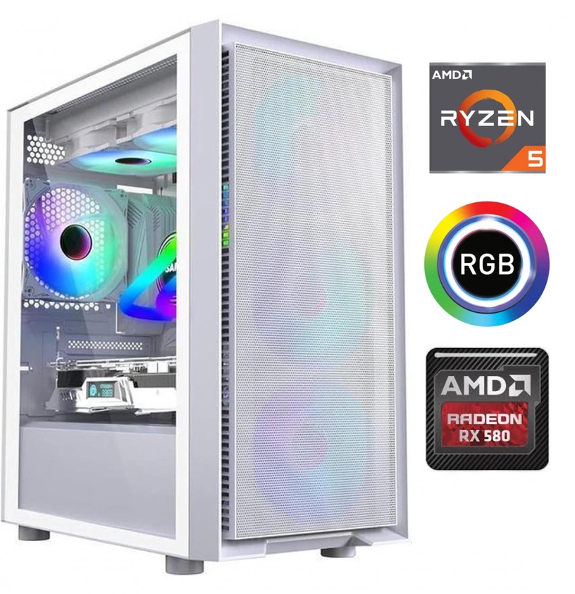 Стационарный компьютер Mdata Gaming 90303179 5500, Radeon RX 580, 32 GB, 512 GB