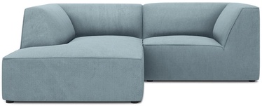 Stūra dīvāns Micadoni Home Ruby 3 Seats, gaiši zila, kreisais, 186 x 180 cm x 96 cm