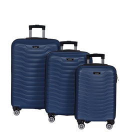 Koferu komplekts My Valice Valiz 317, tumši zila, 120 l, 35 x 50 x 75 cm, 3 gab.