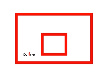Баскетбольная доска Outliner, 220 мм, 450 мм x 300 мм