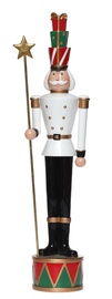 Jõuludekoratsioon, "Sõdur" Miloo Holly Jolly ML16309, 9 cm, valge/must