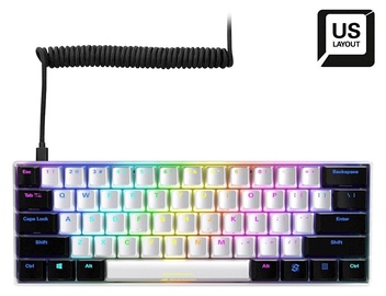 Клавиатура Sharkoon SGK50 S4 Kailh Blue EN, белый/черный