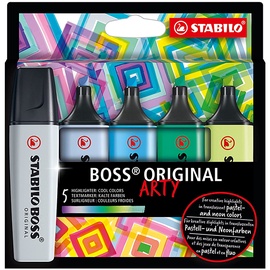 Маркер Stabilo Boss Arty, многоцветный, 5 шт.