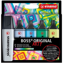 Marker Stabilo Boss Arty, 2 - 5 mm, mitmevärviline, 5 tk