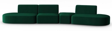 Moduļu dīvāns Micadoni Home Shane, zaļa, labais, 412 x 124 cm x 74 cm