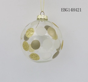 Елочное украшение Christmas Touch EBG14H421, прозрачный/золотой, 4 шт.