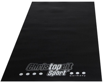 Grindų danga treniruokliams Christopeit Sport XL, 200 cm x 100 cm x 0.3 cm + Gimnastikos kamuolys Tunturi Gymball 14TUSFU277, sidabro, 750 mm