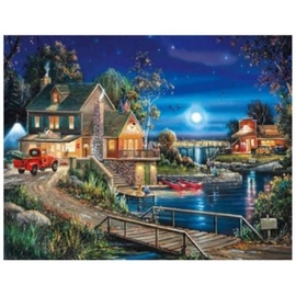 Mozaīka Norimpex Diamond Mosaic Cottage By The Creek 1006300, daudzkrāsains