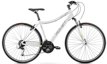 Velosipēds hibrīds Romet Orkan 2 D, 28 ", 19" rāmis, balta/zaļa