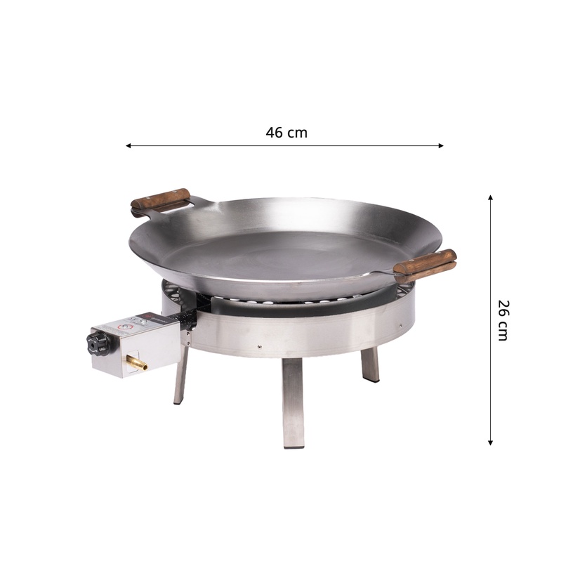 Paella valmistamise grillikomplekt GrillSymbol Pro 460, 46 cm x 46 cm