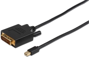 Vads MicroConnect Mini DisplayPort to DVI-D Mini DisplayPort male, DVI-D male, 1 m, melna