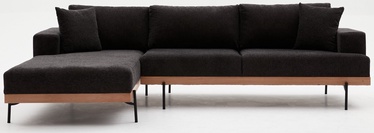 Kampinė sofa Hanah Home Liva, ruda/antracito, kairinė, 76 x 227 cm x 94 cm