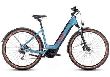 Elektrinis dviratis Cube Nuride Hybrid Performance 500 Allroad, S, 28", 250 W, 4000 Ah, mėlyna/raudona