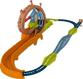 Transporta rotaļlietu komplekts Mattel Thomas & Friends Launch & Loop Maintenance Yard HJL20, daudzkrāsaina