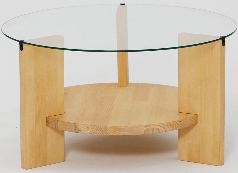 Журнальный столик Kalune Design Mondo, дубовый, 75 см x 75 см x 40 см