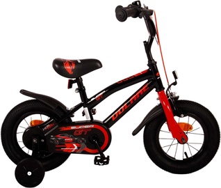 Vaikiškas dviratis, miesto Volare Super GT, juodas/raudonas, 12"