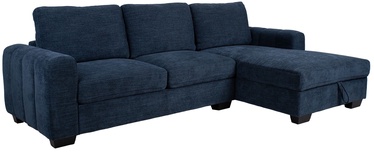 Stūra dīvāns Home4you Marita, tumši zila, labais, 264 x 155 cm x 86 cm
