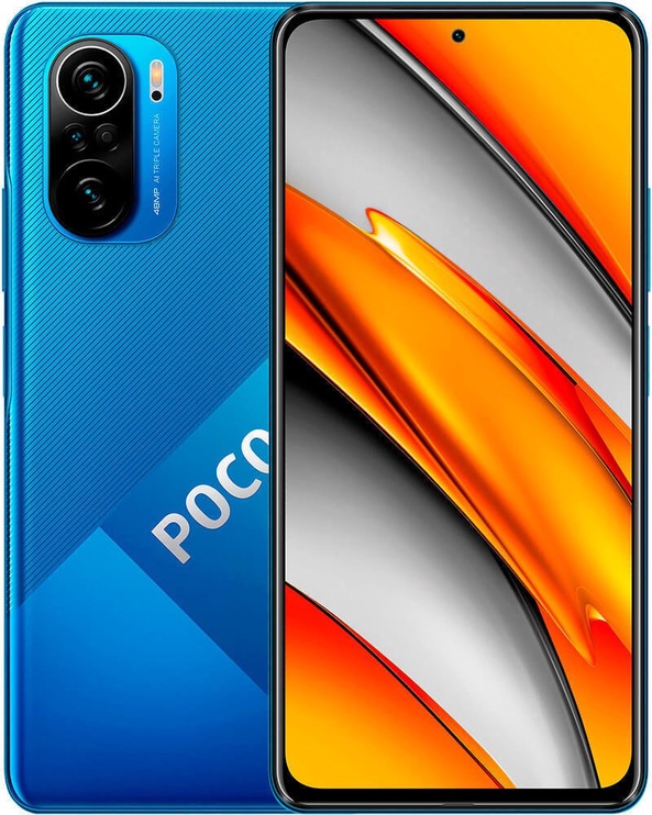Mobilais telefons Xiaomi Poco F3 5G, zila, 8GB/256GB