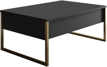 Журнальный столик Kalune Design Luxe, золотой/антрацитовый, 600 мм x 900 мм x 400 мм