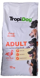 Sausā suņu barība TropiDog Premium Adult Medium & Large, pīles gaļa/rīsi, 12 kg