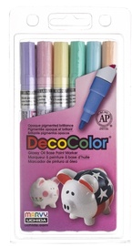 Фломастер Marvy DecoColor, односторонние, 6 шт.