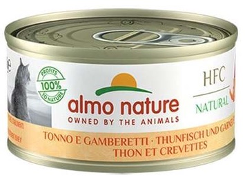 Влажный корм для кошек Almo Nature HFC Natural Tuna and Shrimps, тунец, 0.07 кг