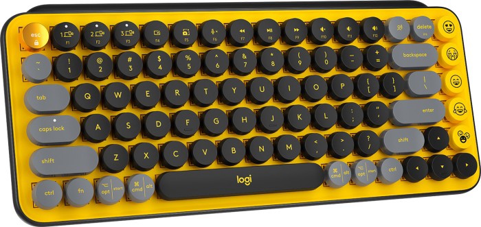 Клавиатура Logitech POP Keys Brown EN, желтый, беспроводная