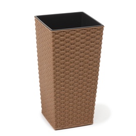 Lillepott Lamela Finezja Eco Wood RATTAN 823-38, plastik, Ø 30 cm, pruun