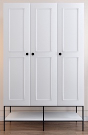 Skapis Kalune Design Martin 3, balta, 126 cm x 50 cm x 200 cm