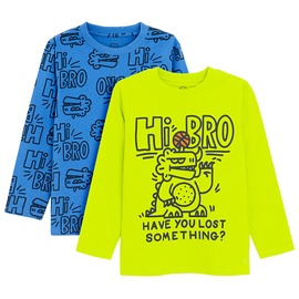 Krekls ar garām piedurknēm, bērniem Cool Club CCB2810113-00, zila/zaļa, 104 cm, 2 gab.