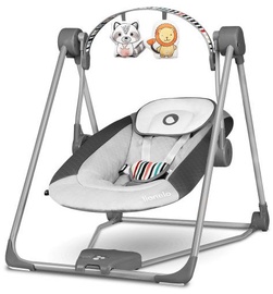 Šūpuļkrēsls Lionelo Otto Cozy Grey, pelēka