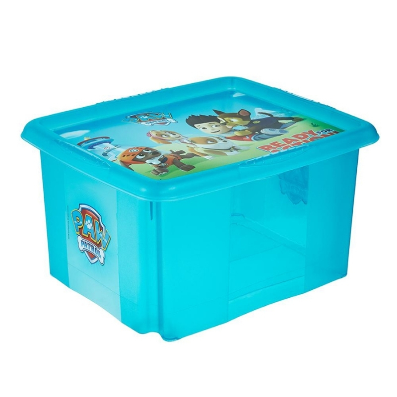 Kaanega hoiukarp, mänguasjade jaoks Keeeper Karolina "Paw Patrol", 24 l, sinine/mitmevärviline, 42.5 x 35.5 x 22.5 cm